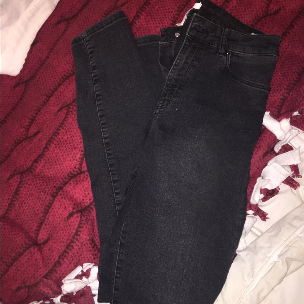 Washed black jeans